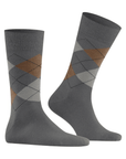 Chaussettes hautes Burlington grise et beige en laine - Georgespaul