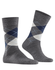 Chaussettes hautes Burlington grises en laine - Georgespaul