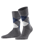 Chaussettes hautes Burlington grises en laine - Georgespaul