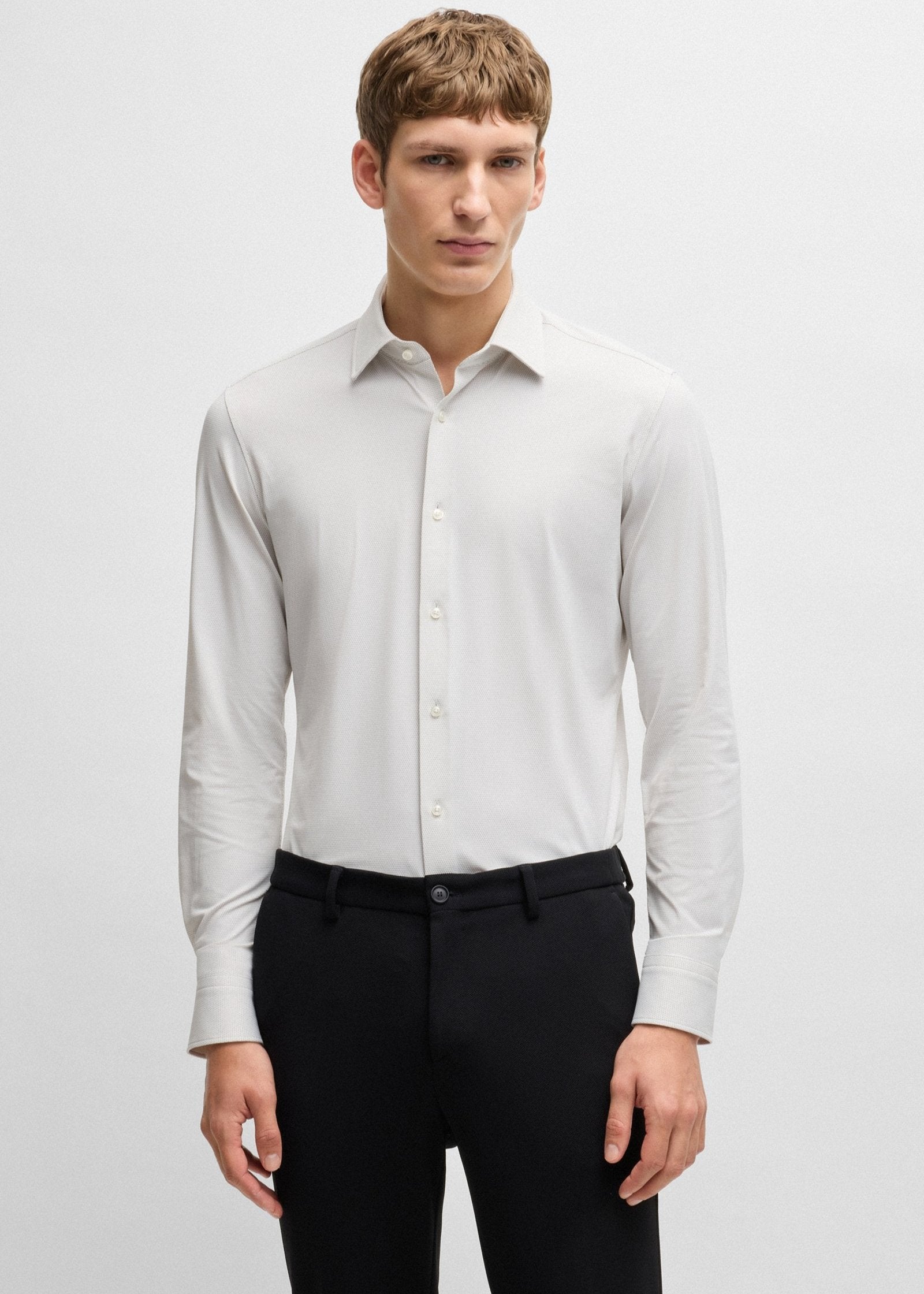 Chemise BOSS beige pour homme | Georgespaul        