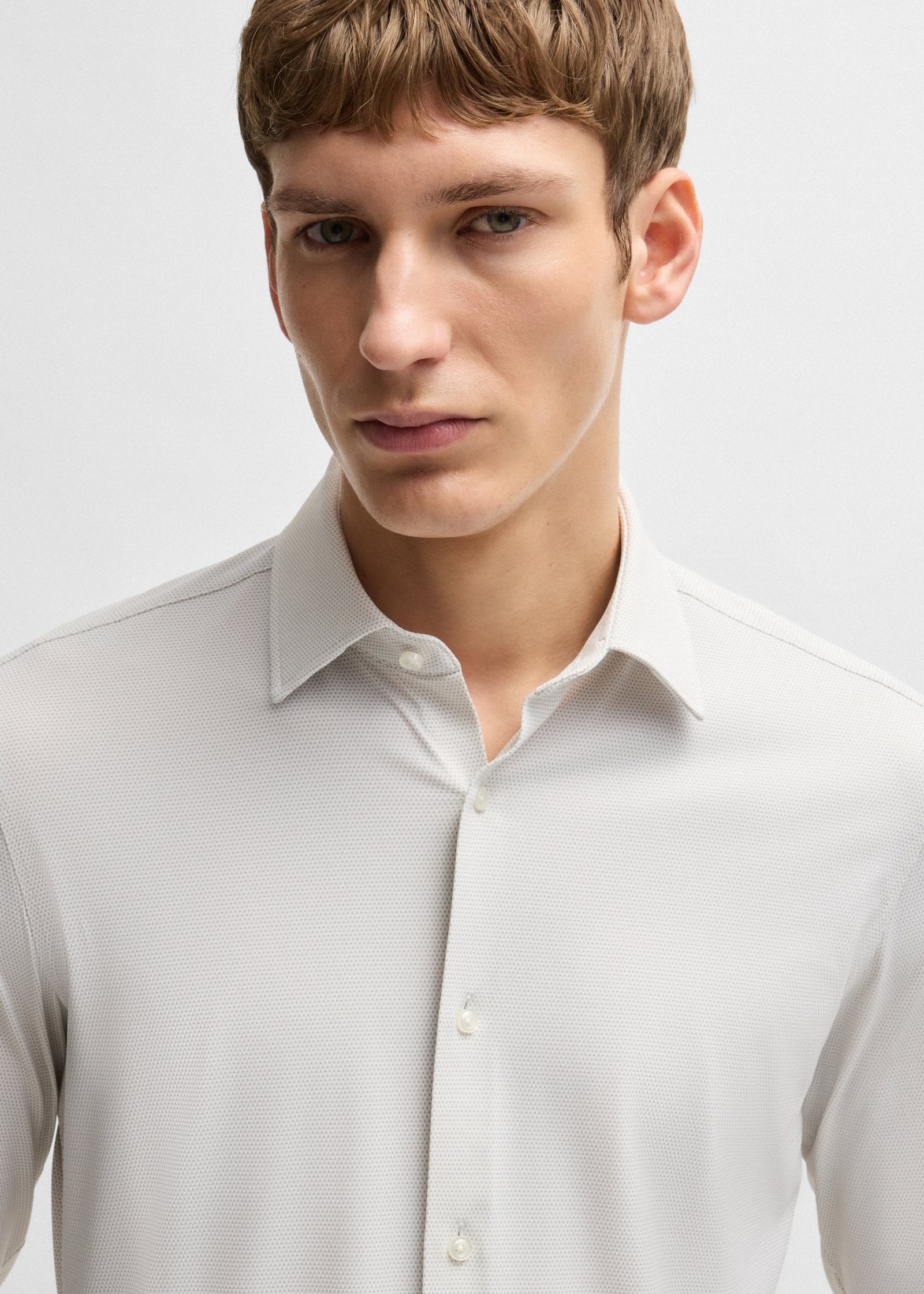 Chemise BOSS beige pour homme | Georgespaul        