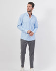 Chemise BOSS bleue pour homme | Georgespaul