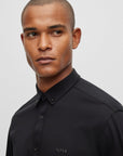 Chemise ajustée BOSS noire - Georgespaul