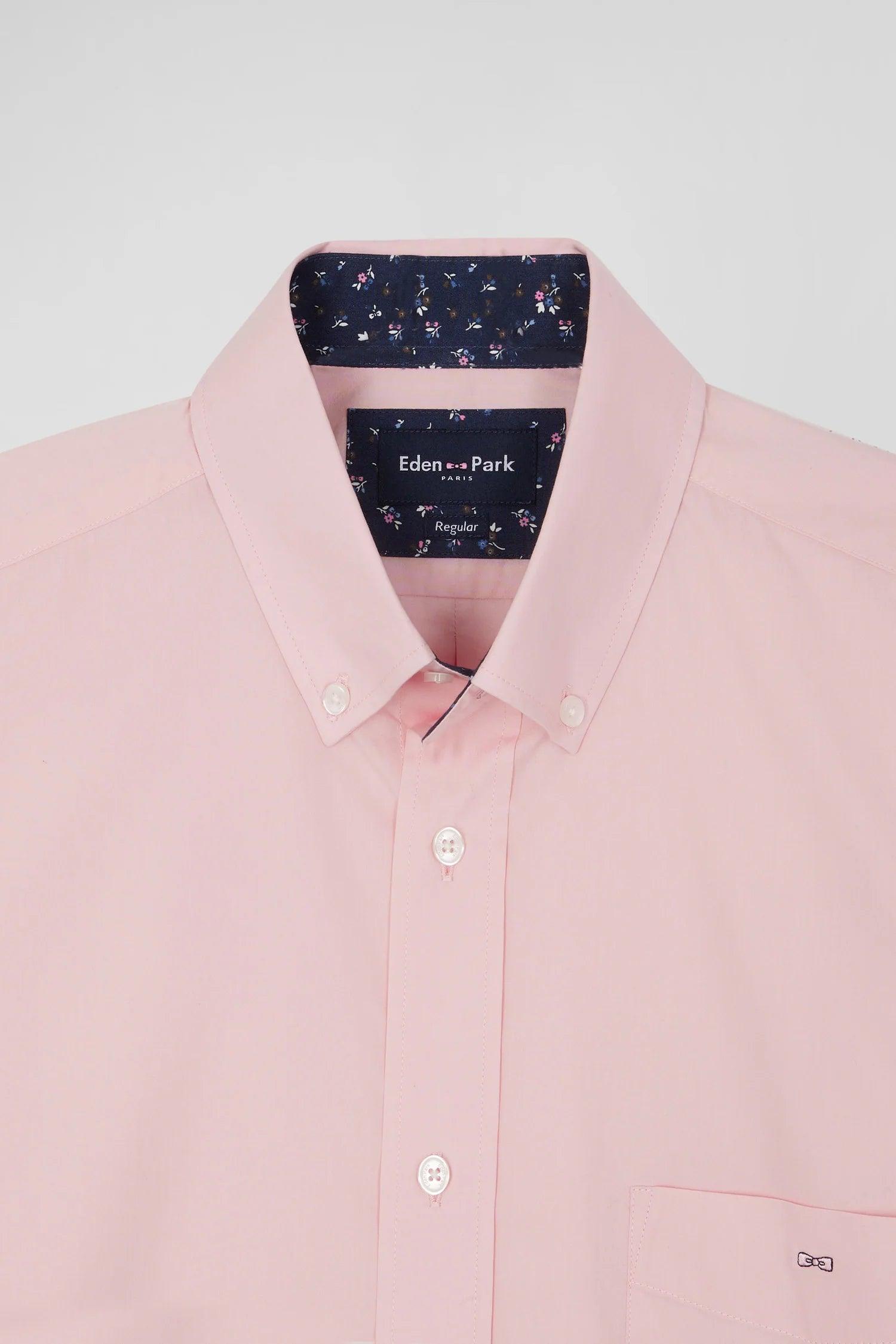 Chemise Eden Park rose pour homme en coton | Georgespaul