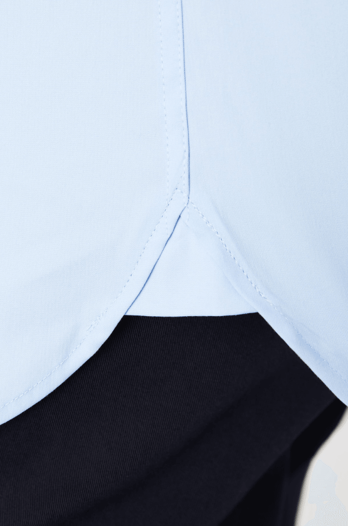 Chemise Lacoste bleu clair ajustée en coton stretch - Georgespaul