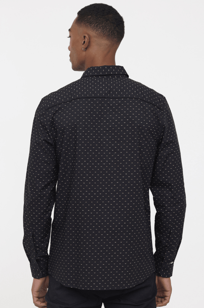 Chemise à motifs Lee Cooper noire - Georgespaul