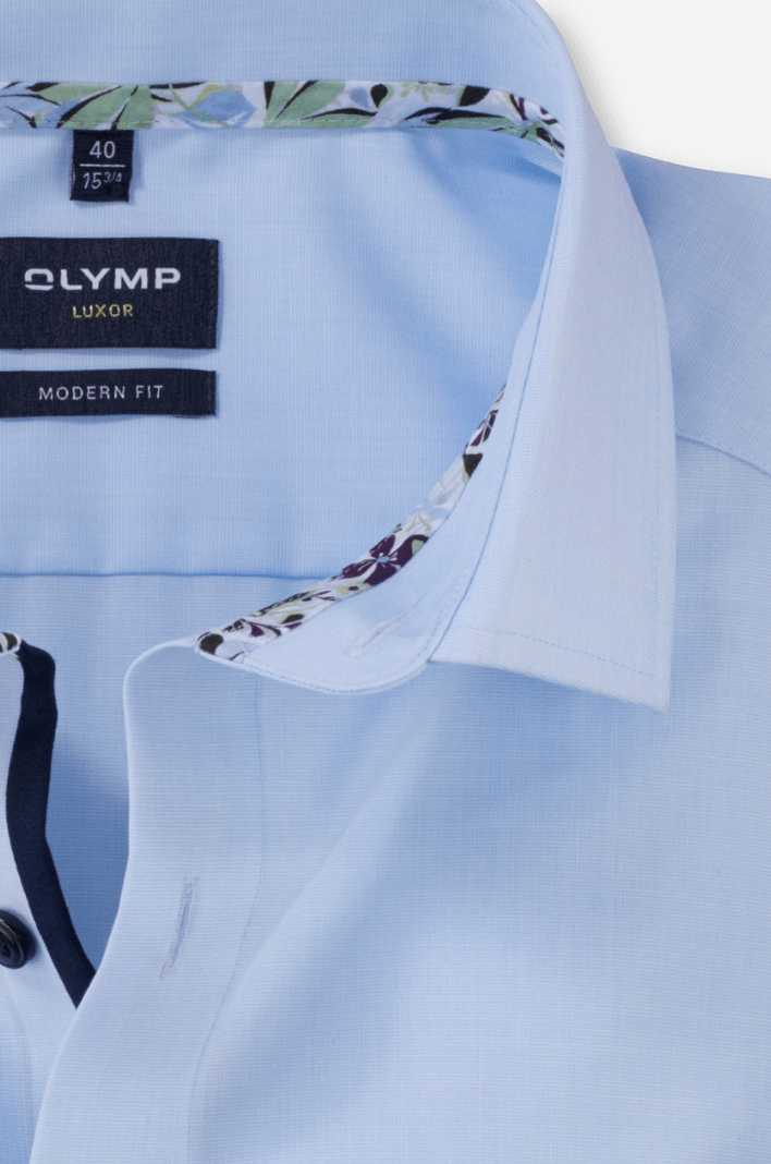 Chemise manches courtes OLYMP bleue - Georgespaul