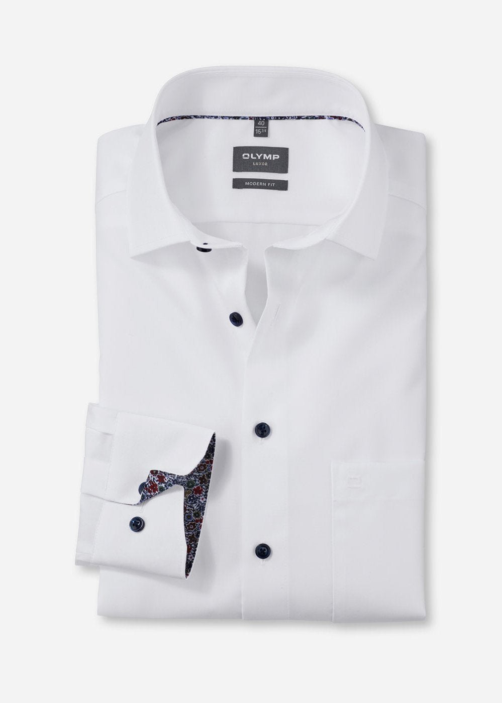 Chemise OLYMP blanche homme | Georgespaul          