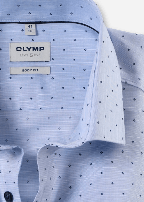 Chemise à motifs OLYMP bleue - Georgespaul