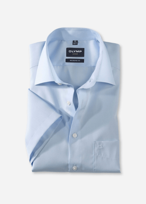 Chemise manches courtes OLYMP bleue - Georgespaul