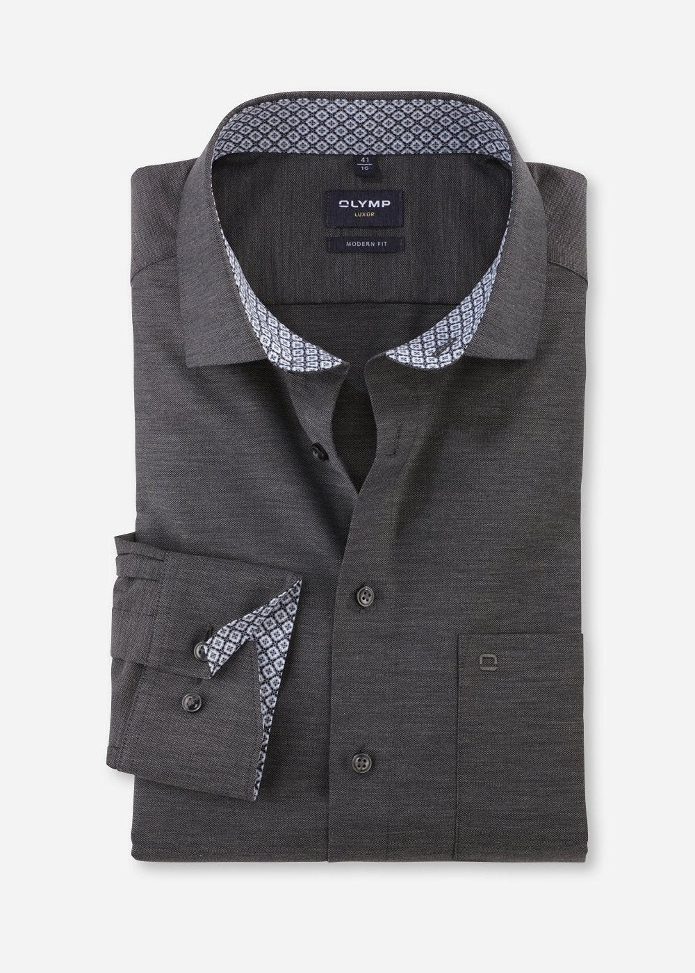 Chemise OLYMP grise pour homme | Georgespaul      