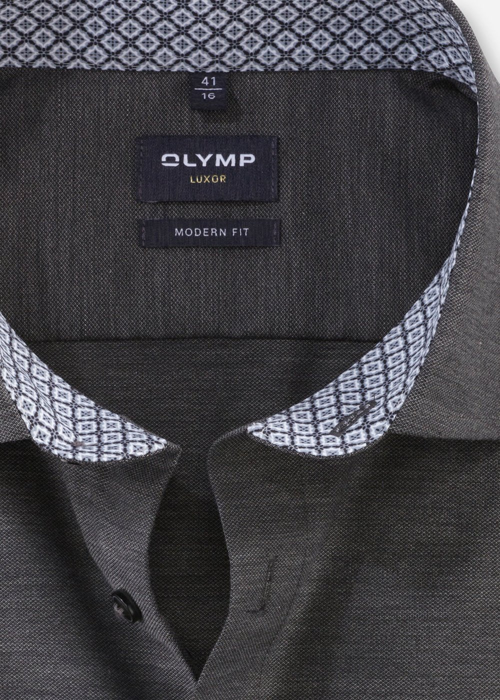 Chemise OLYMP grise pour homme | Georgespaul      