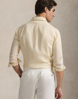 Chemise Ralph Lauren beige en lin pour homme | Georgespaul 