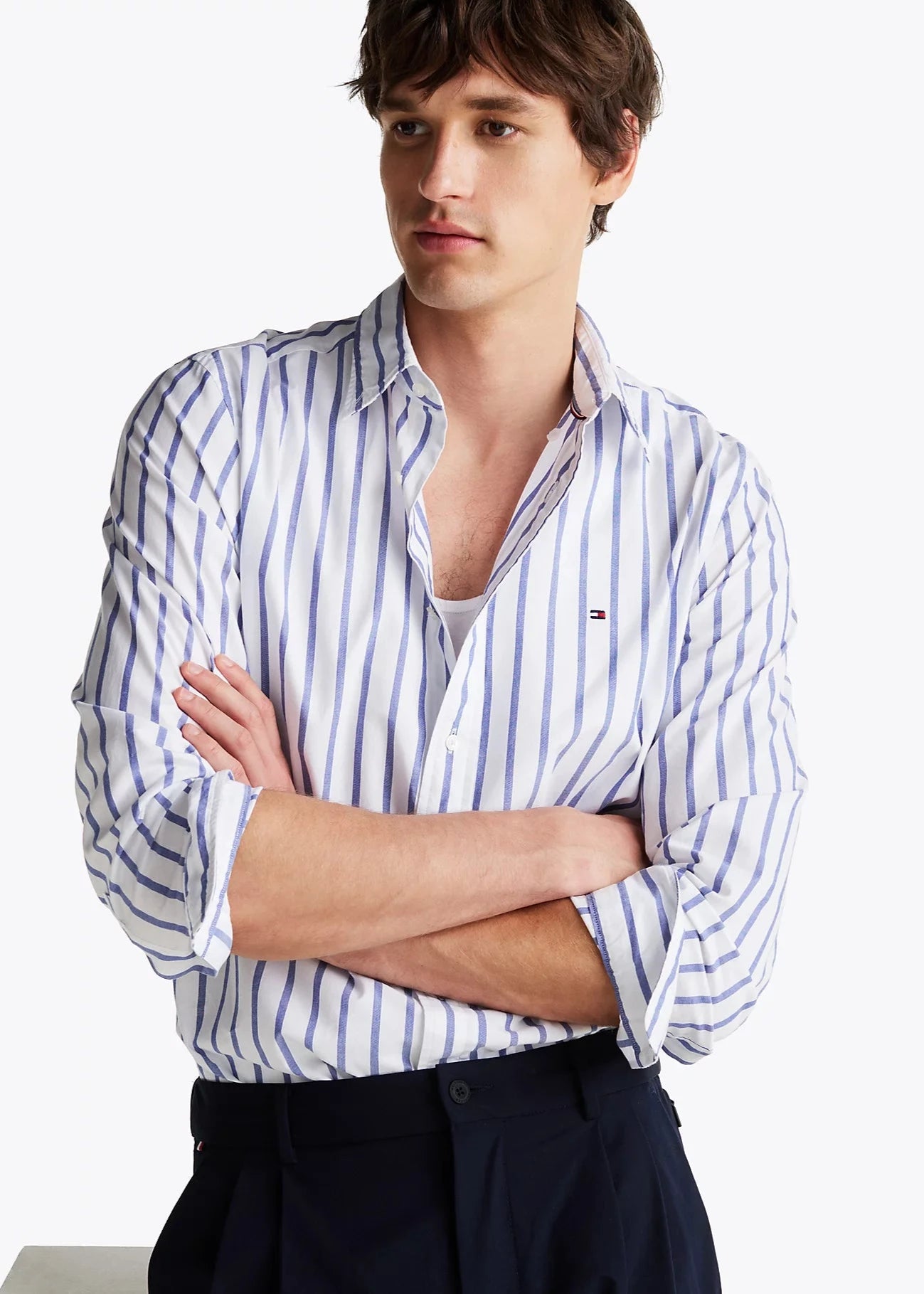  Chemise Tommy Hilfiger à rayures bleue | Georgespaul 