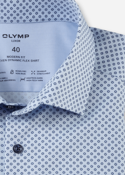 Chemise manches courtes OLYMP bleue - Georgespaul