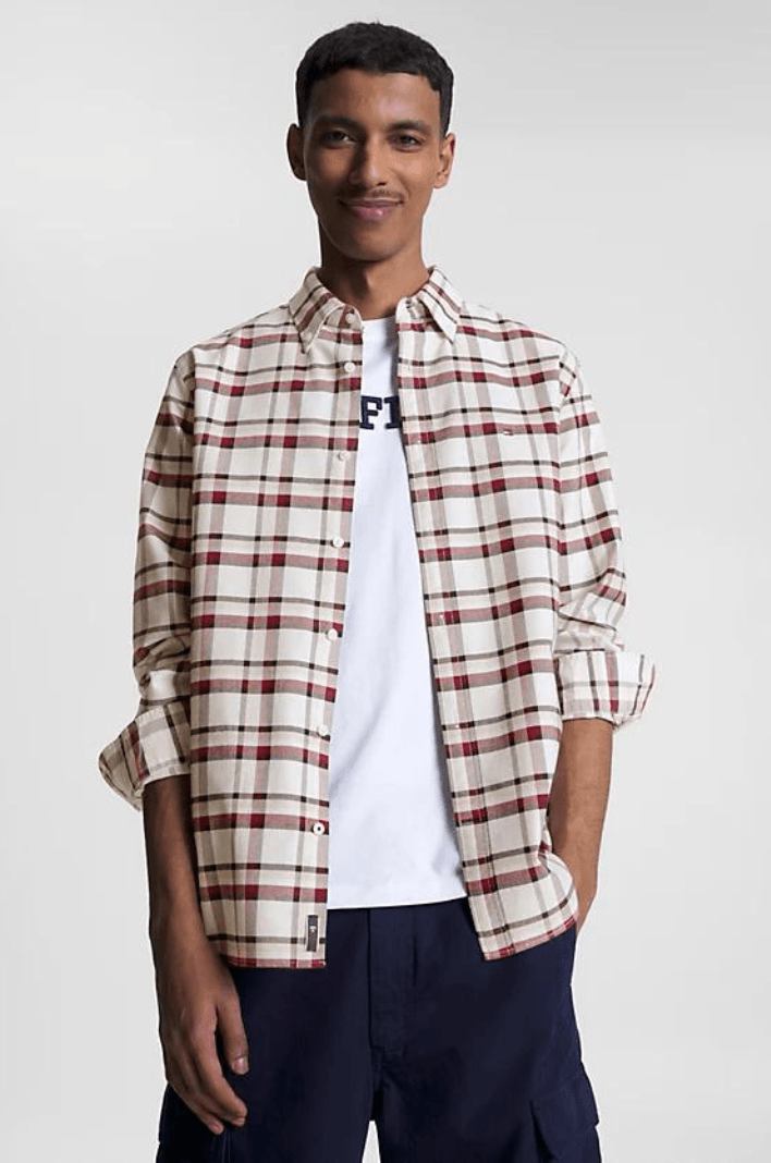 Chemise à carreaux Tommy Hilfiger en coton bio - Georgespaul