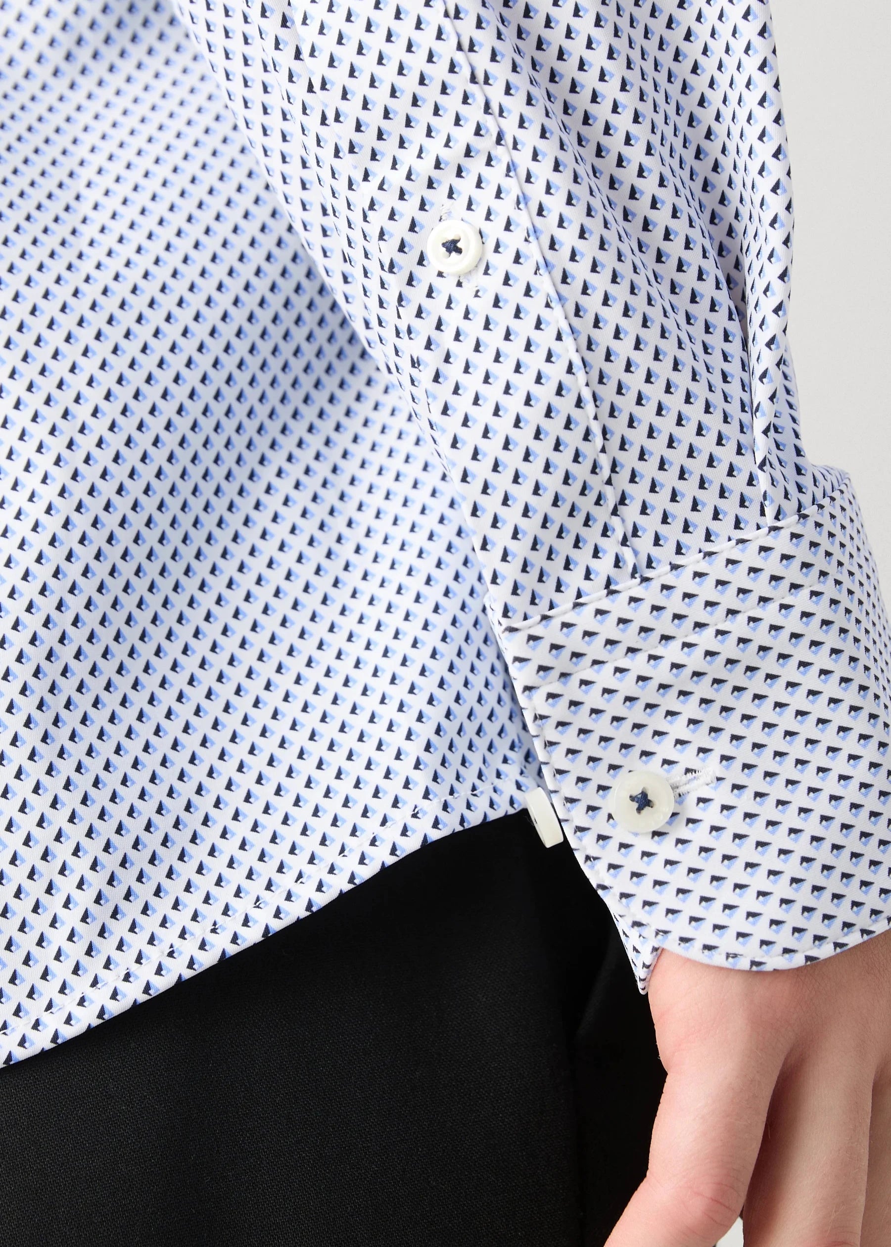 Chemise à motifs BOSS bleue pour homme | Georgespaul 