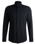 Chemise à motifs BOSS marine pour homme | Georgespaul