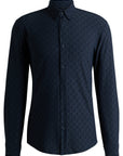 Chemise à motifs BOSS marine pour homme | Georgespaul