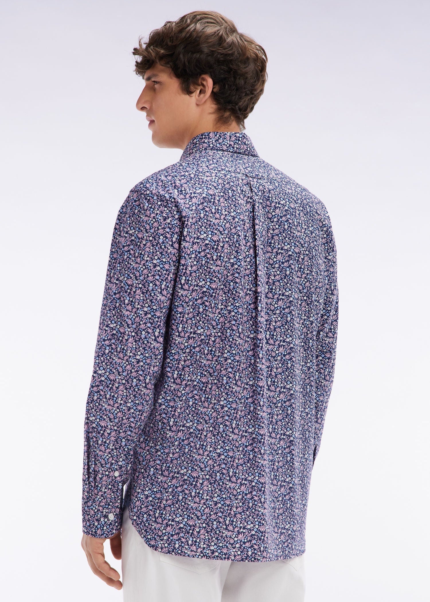 Chemise à motifs Eden Park bleue pour homme | Georgespaul
