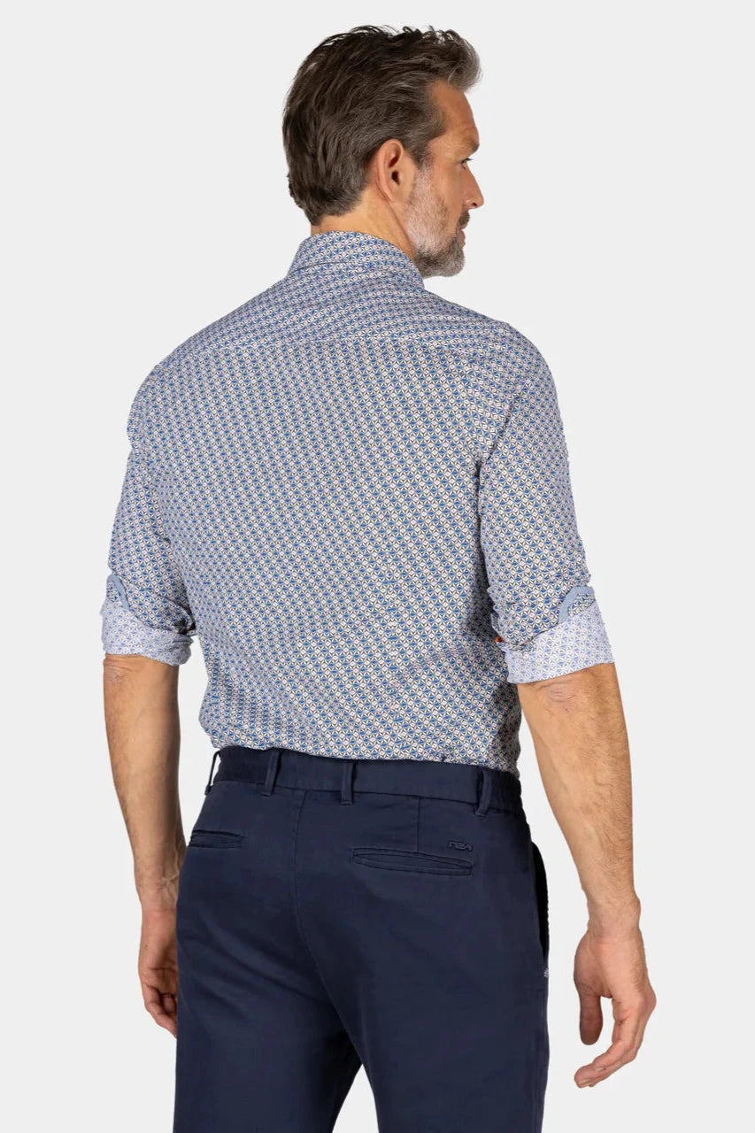 Chemise à motifs NZA bleue - Georgespaul