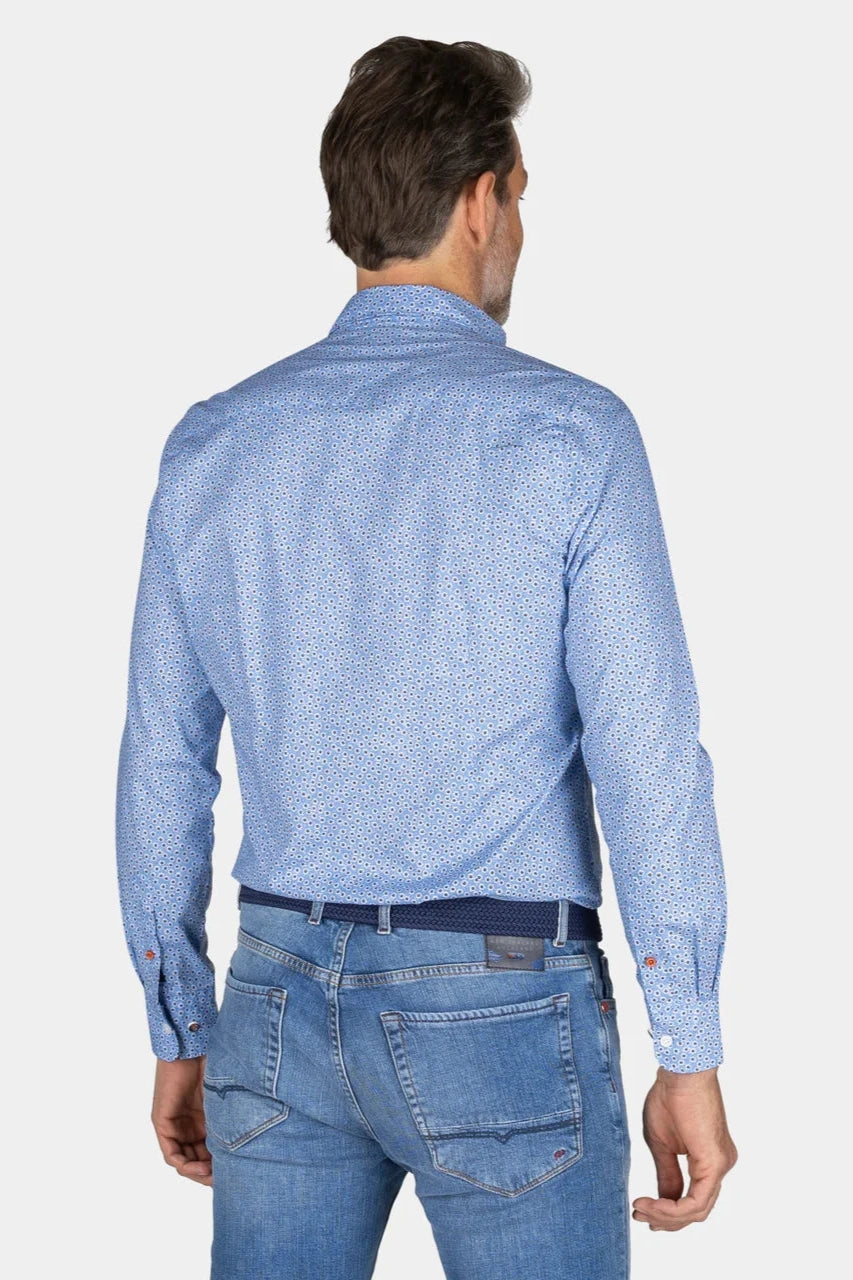 Chemise à motifs NZA bleue - Georgespaul