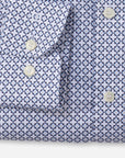 Chemise à motifs OLYMP ajustée bleue pour homme | Georgespaul