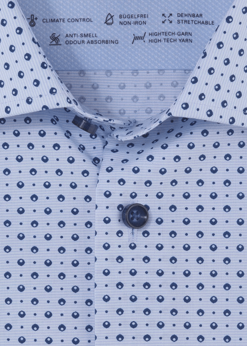 Chemise à motifs OLYMP bleue - Georgespaul