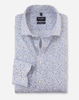 Chemise à motifs OLYMP bleue pour homme | Georgespaul 