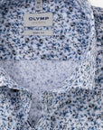 Chemise à motifs OLYMP bleue pour homme | Georgespaul 