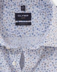 Chemise à motifs OLYMP bleue pour homme | Georgespaul 