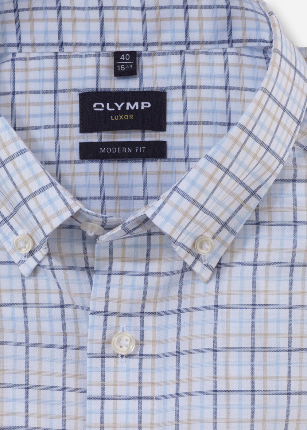 Chemise à motifs OLYMP bleue pour homme | Georgespaul 