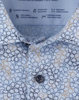 Chemise à motifs OLYMP bleue pour homme | Georgespaul 