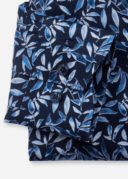 Chemise à motifs OLYMP bleue - Georgespaul