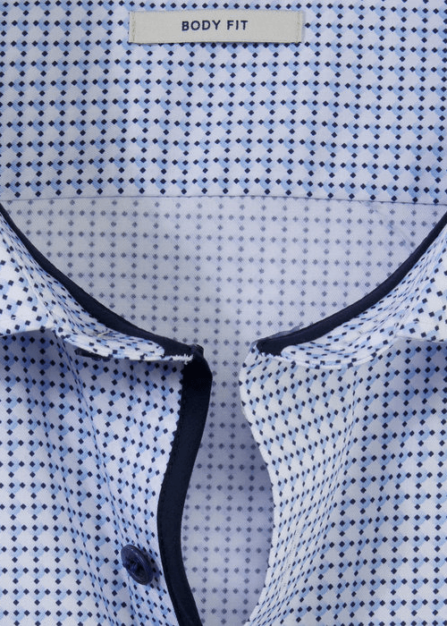 Chemise à motifs OLYMP bleue - Georgespaul