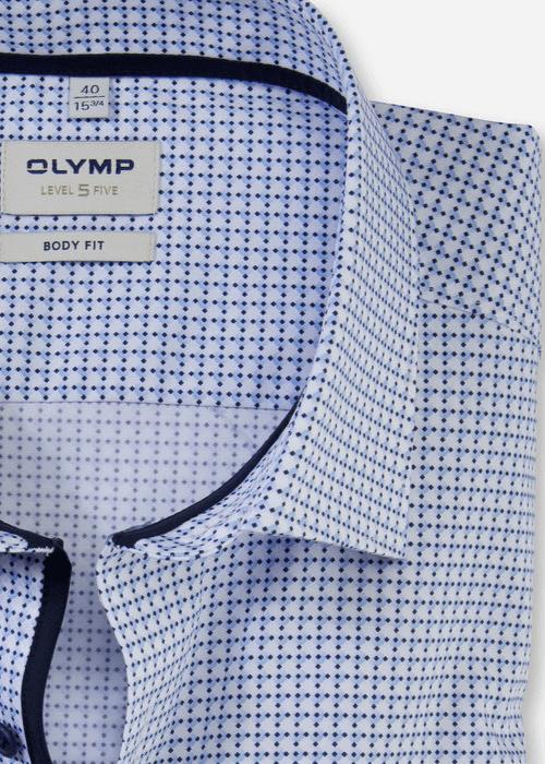 Chemise à motifs OLYMP bleue - Georgespaul