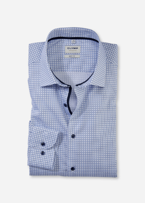 Chemise à motifs OLYMP bleue - Georgespaul