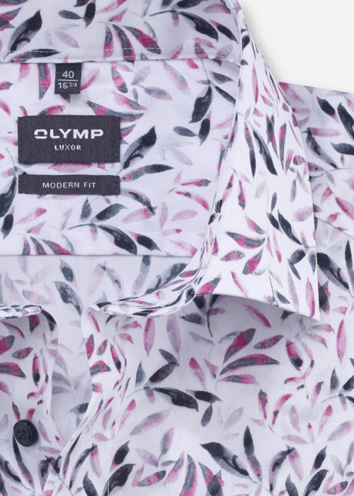 Chemise à motifs OLYMP rose - Georgespaul