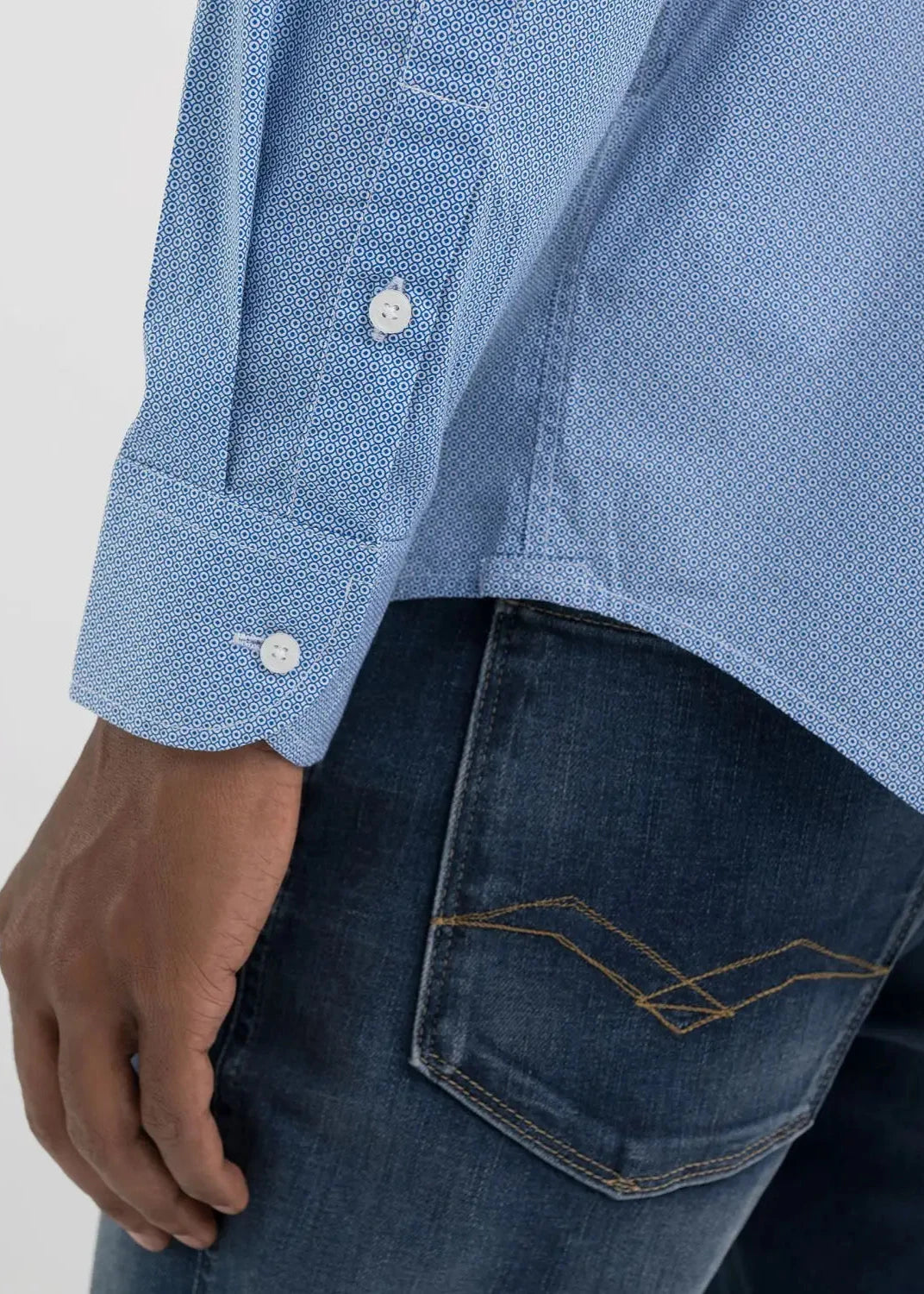 Chemise à motifs Replay bleue pour homme l Georgespaul