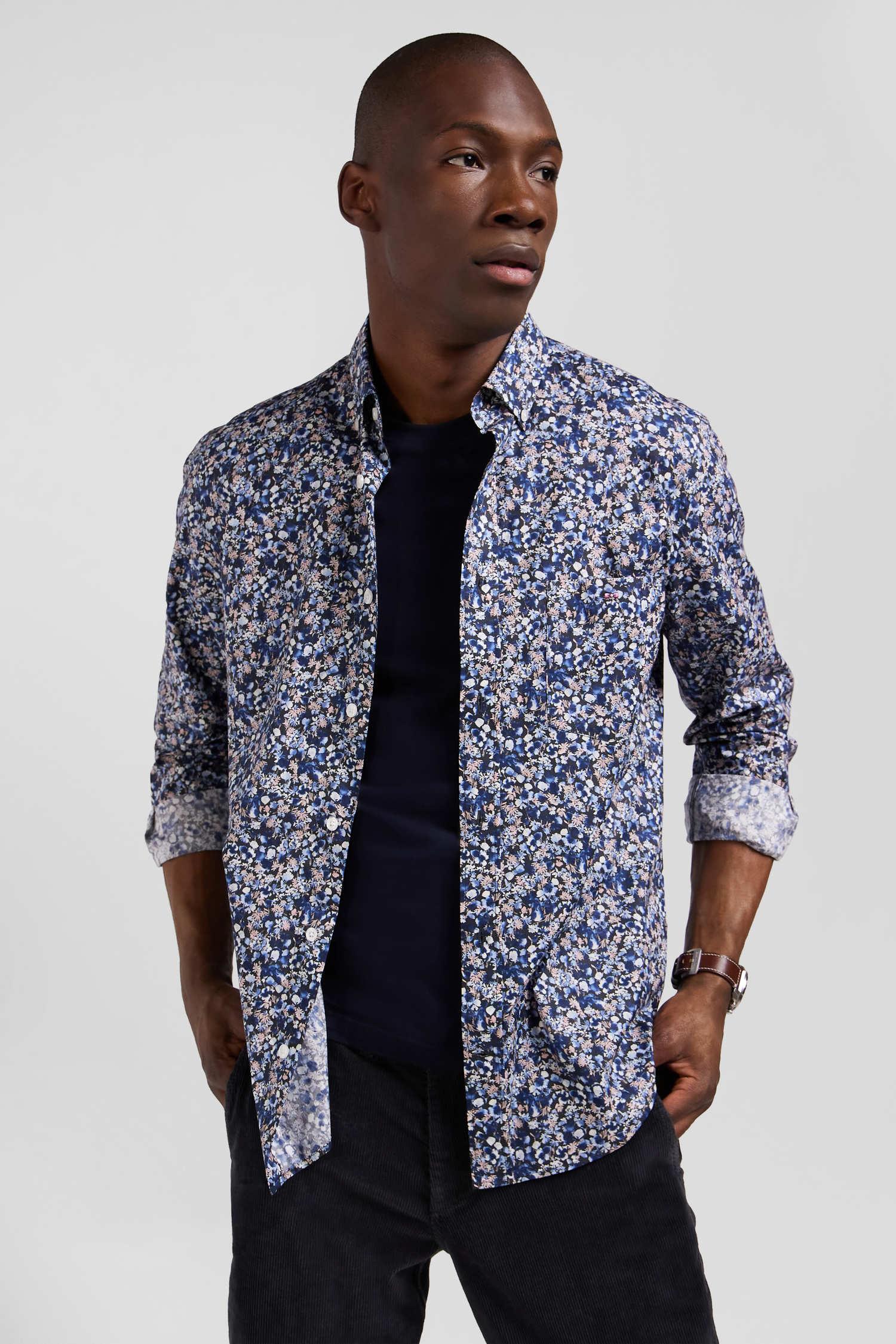 Chemise à motifs Eden Park marine - Georgespaul