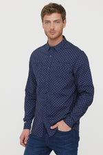 Afbeelding in Gallery-weergave laden, Chemise à motifs pour homme Lee Cooper marine | Georgespaul
