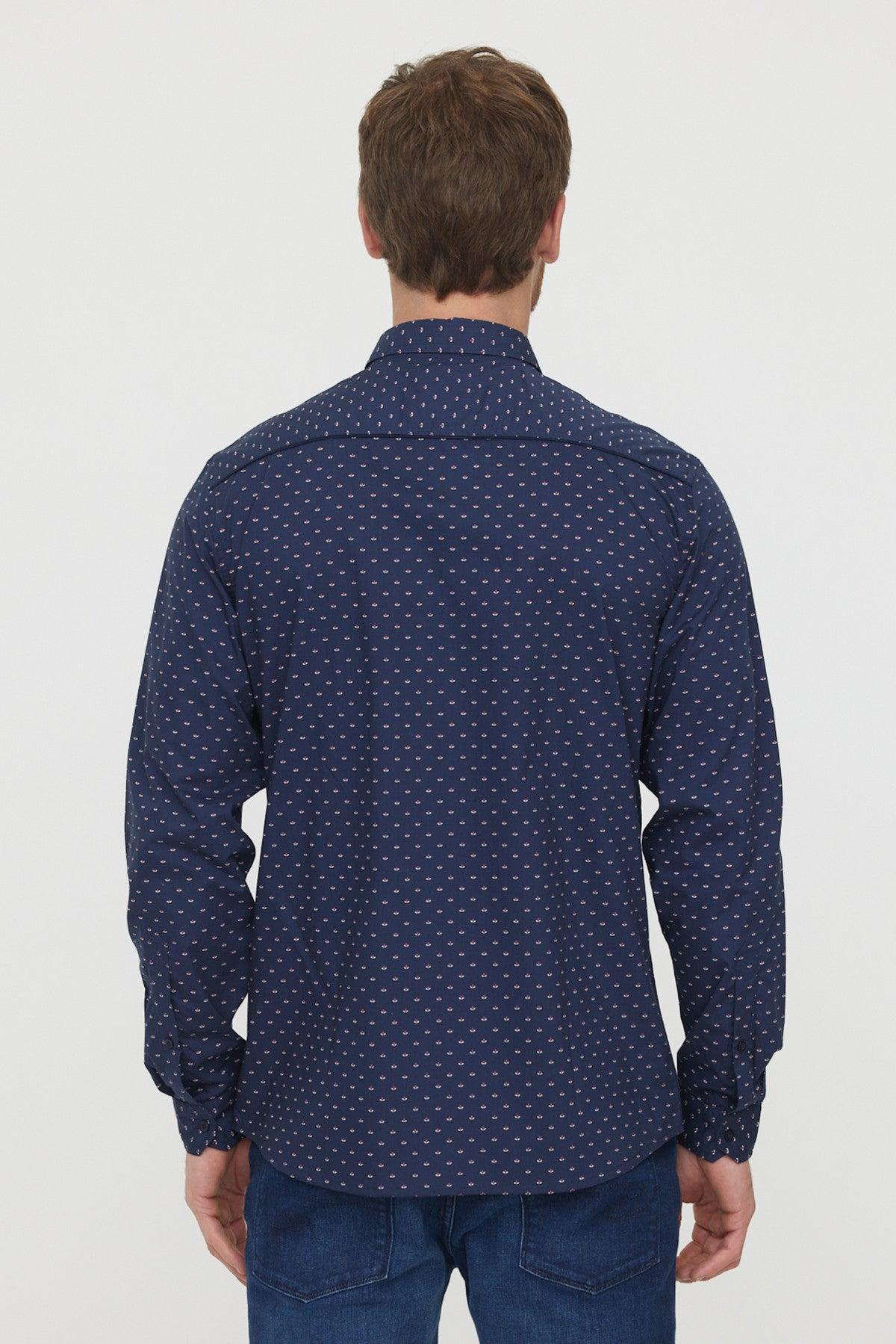 Chemise à motifs Lee Cooper marine - Georgespaul