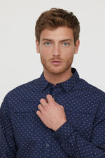 Afbeelding in Gallery-weergave laden, Chemise à motifs pour homme Lee Cooper marine | Georgespaul
