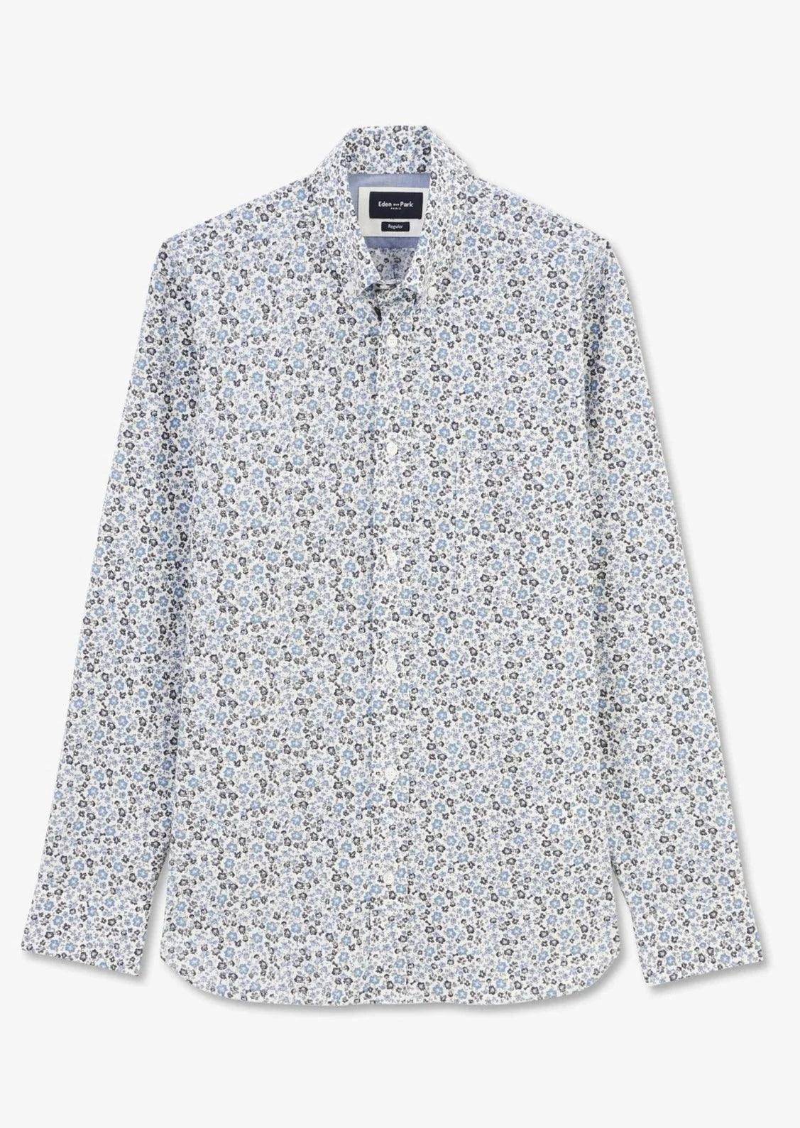 Chemise fleurie Eden Park bleue - Georgespaul