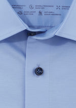 Charger l&#39;image dans la galerie, Chemise homme Luxor OLYMP droite bleue en coton stretch | Georgespaul
