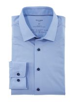 Afbeelding in Gallery-weergave laden, Chemise homme Luxor OLYMP droite bleue en coton stretch | Georgespaul
