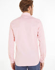 Chemise Tommy Hilfiger rose en coton bio stretch - Georgespaul