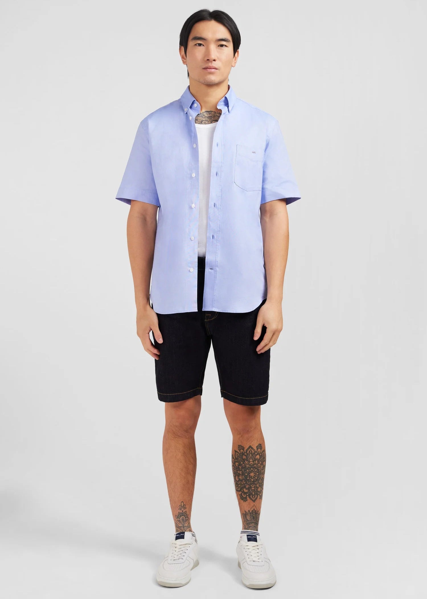 Chemise manches courtes Eden Park bleue | Georgespaul