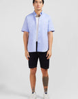 Chemise manches courtes Eden Park bleue | Georgespaul