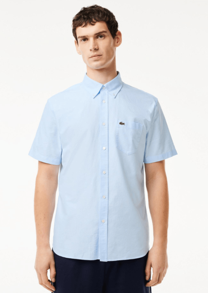 Chemise manches courtes Lacoste bleue - Georgespaul